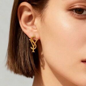 Gold Monogram Earrings

Asymmetrical Geometric Stud Earrings For Women,